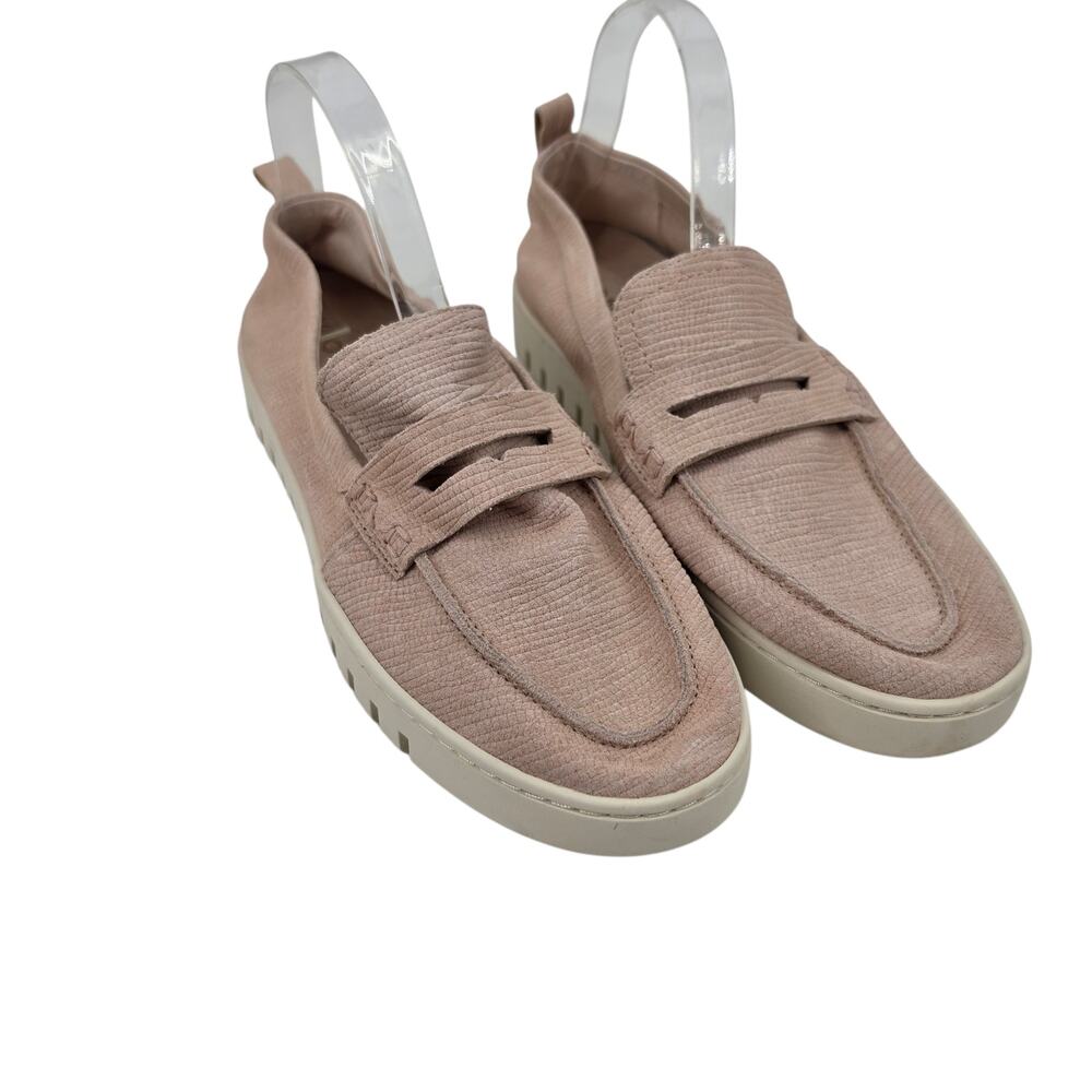 NWOT Vionic Cameo Rose Pink Textured Suede Uptown Slip On Penny Loafers Size 11